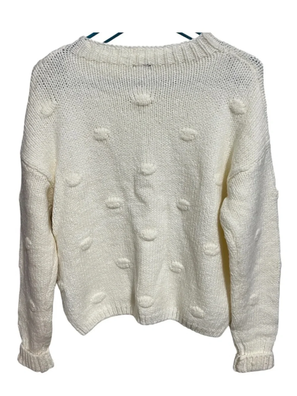 Moon & Madison Cream Bubble Pom Pom Sweat
